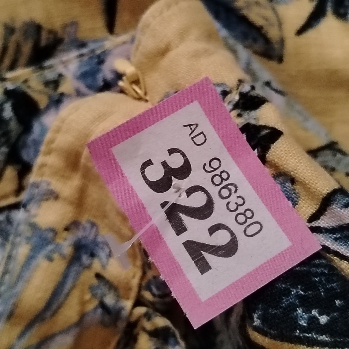 Next Skirt Women's UK10 Linen Blend Yellow Blue Floral Pockets Back Vent Casual