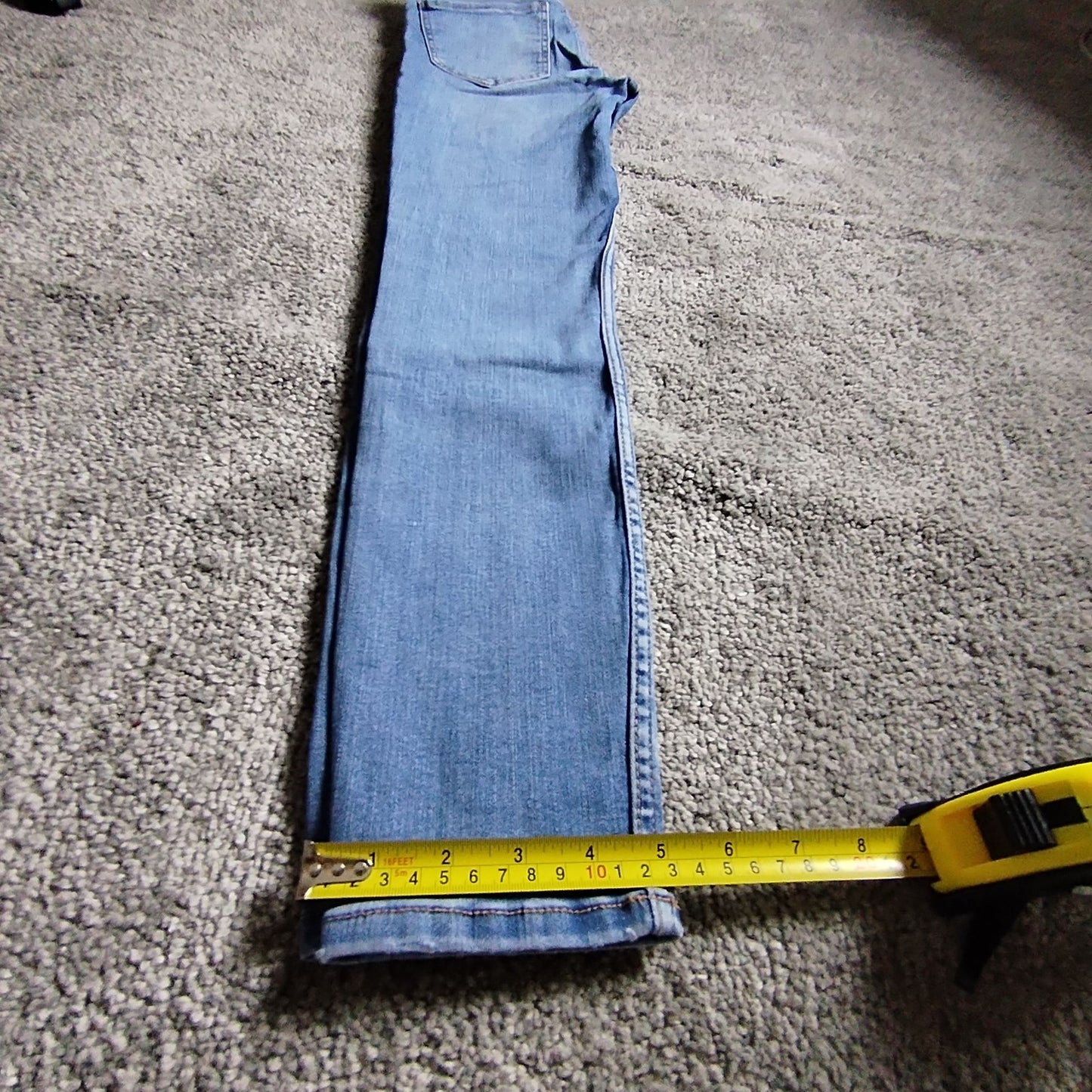 ZARA Jeans Womens UK 8 Light Blue High Waist Skinny Stretch Ankle Denim Slim