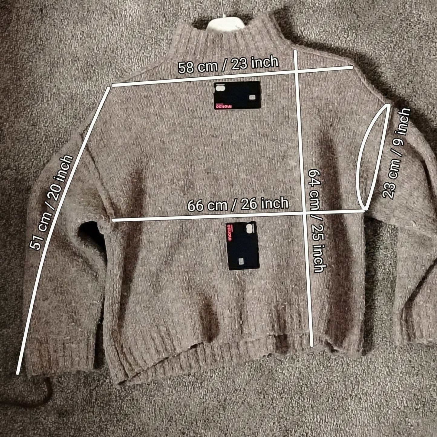 Urban Outfitters Sweater Womens S Mock Neck Cropped Boxy Knit Beige