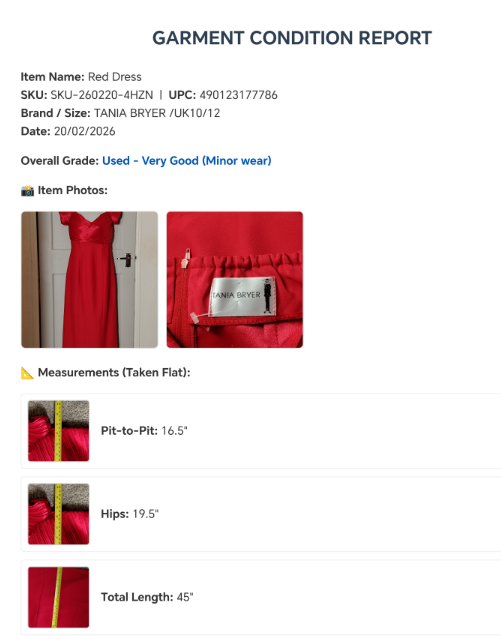 Tania Bryer Red Occasion Dress Pleated V-Neck Midi Est Size UK 10/12