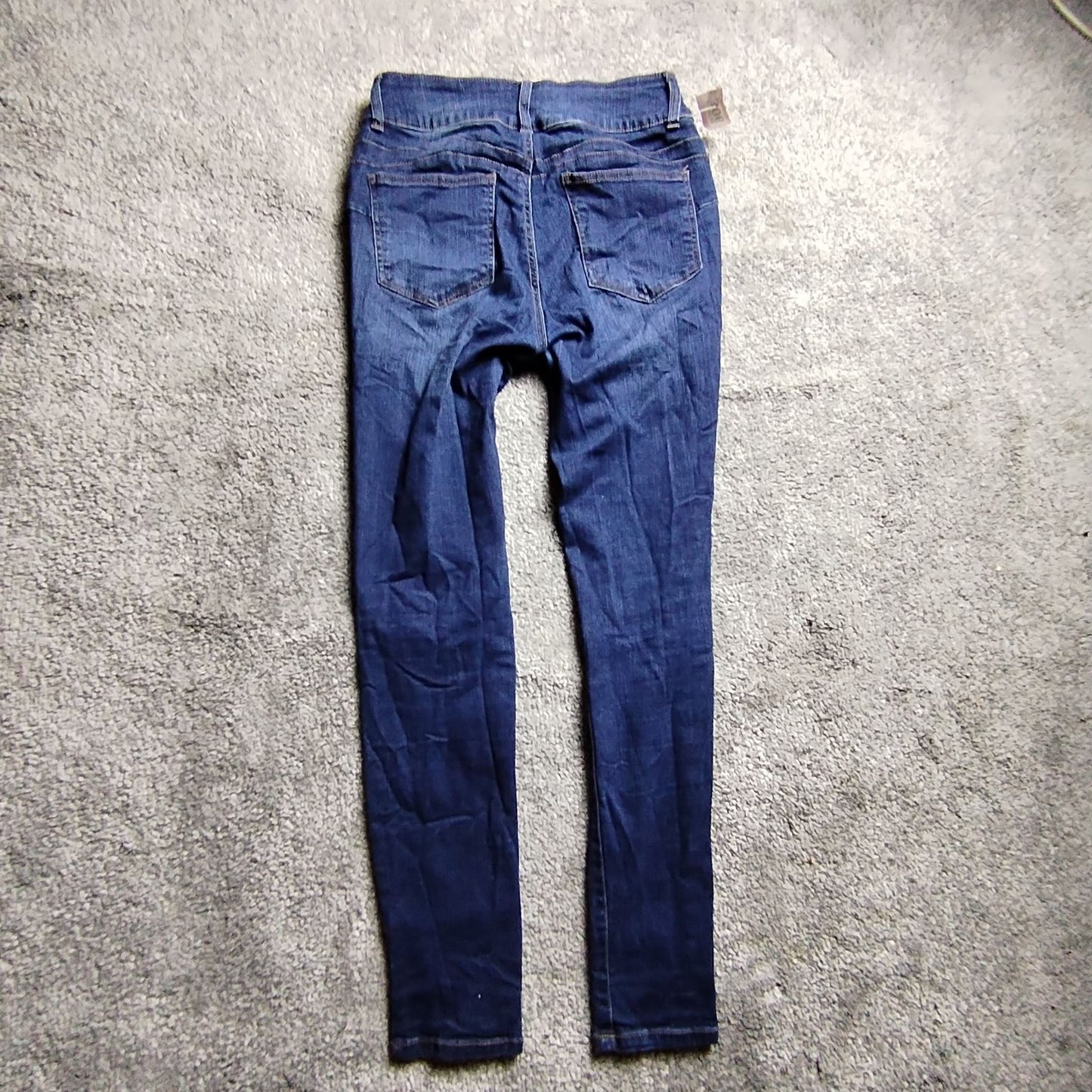 d.jeanS Jeans Womens 8 High Waist Stretch Skinny Dark Blue Denim Slim Trousers