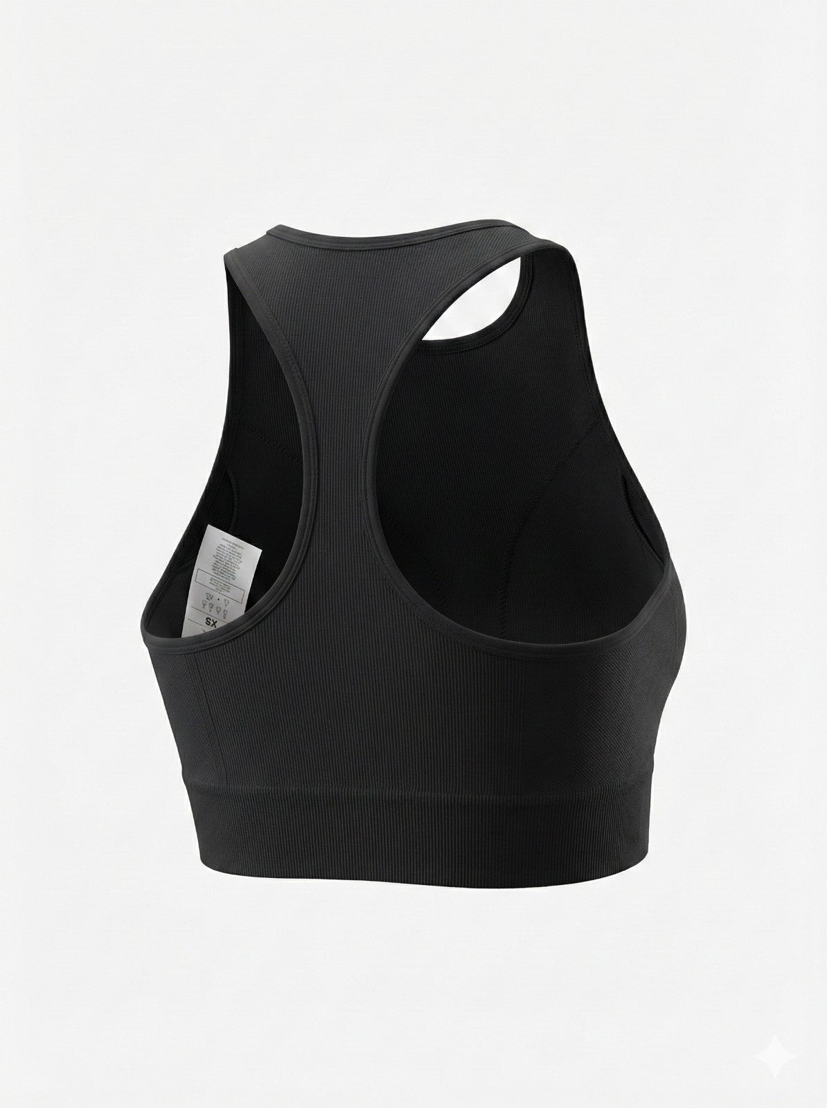 Reebok Women's Black Ribbed High Neck Sports Bra Crop Top Size XS (UK 4-6) BNWT