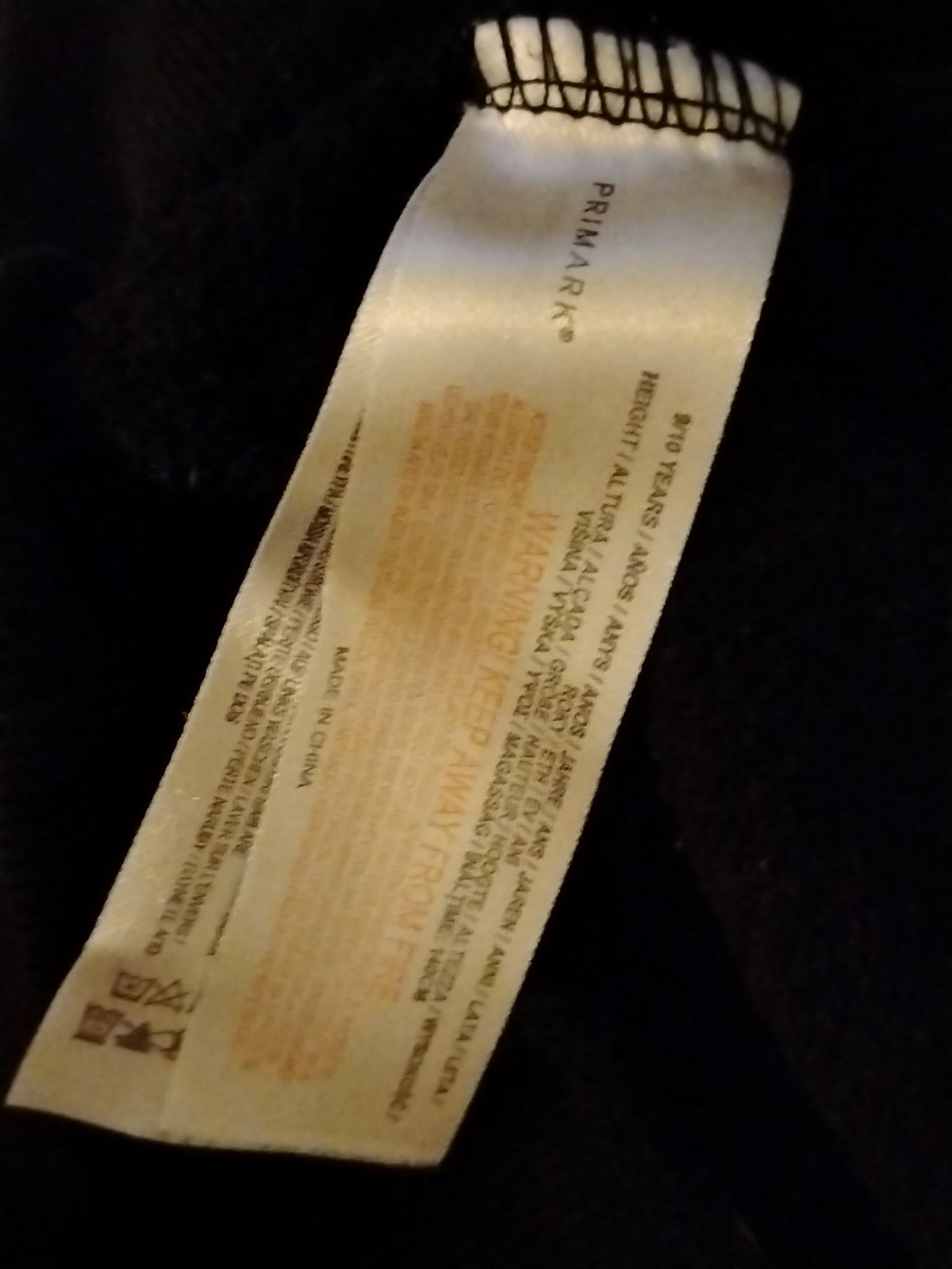 Primark Hoodie Girls 9-10 Black Graphic STRONG Be Yourself Long Sleeve Pullover