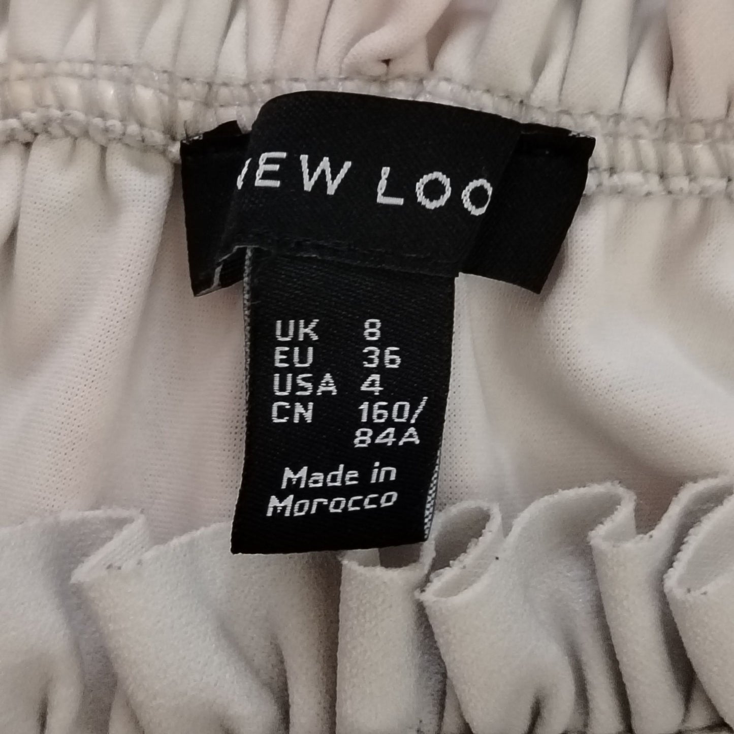 New Look Top Womens UK8 EU36 USA4 Off Shoulder Crop Floral Light Gray Pink