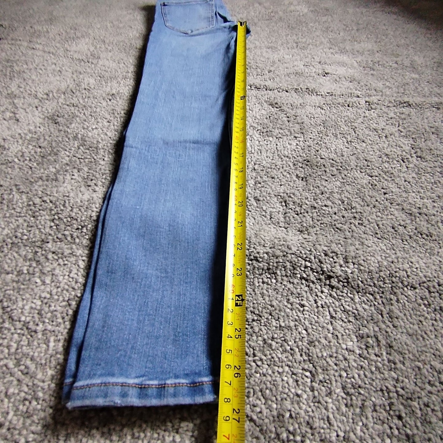 ZARA Jeans Womens UK 8 Light Blue High Waist Skinny Stretch Ankle Denim Slim