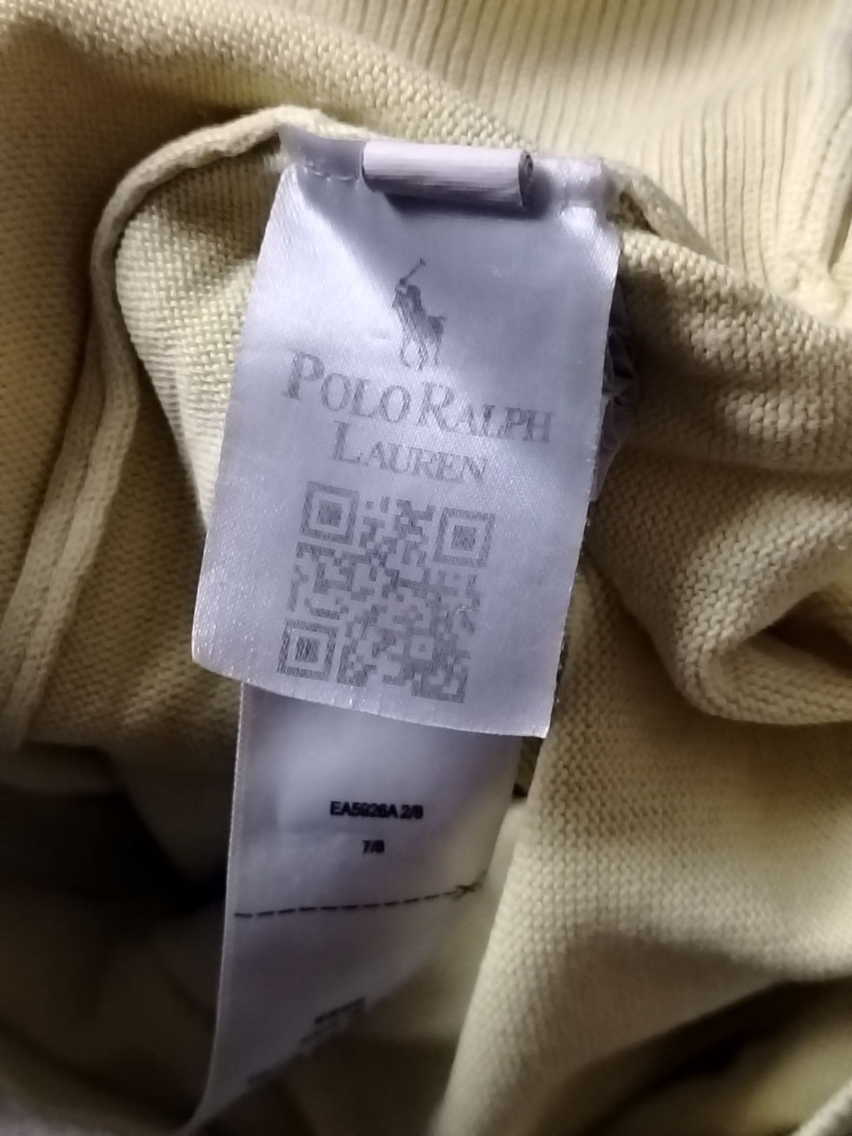 Polo Ralph Lauren Sweater Mens S Yellow Cotton Crewneck Long Sleeve Classic