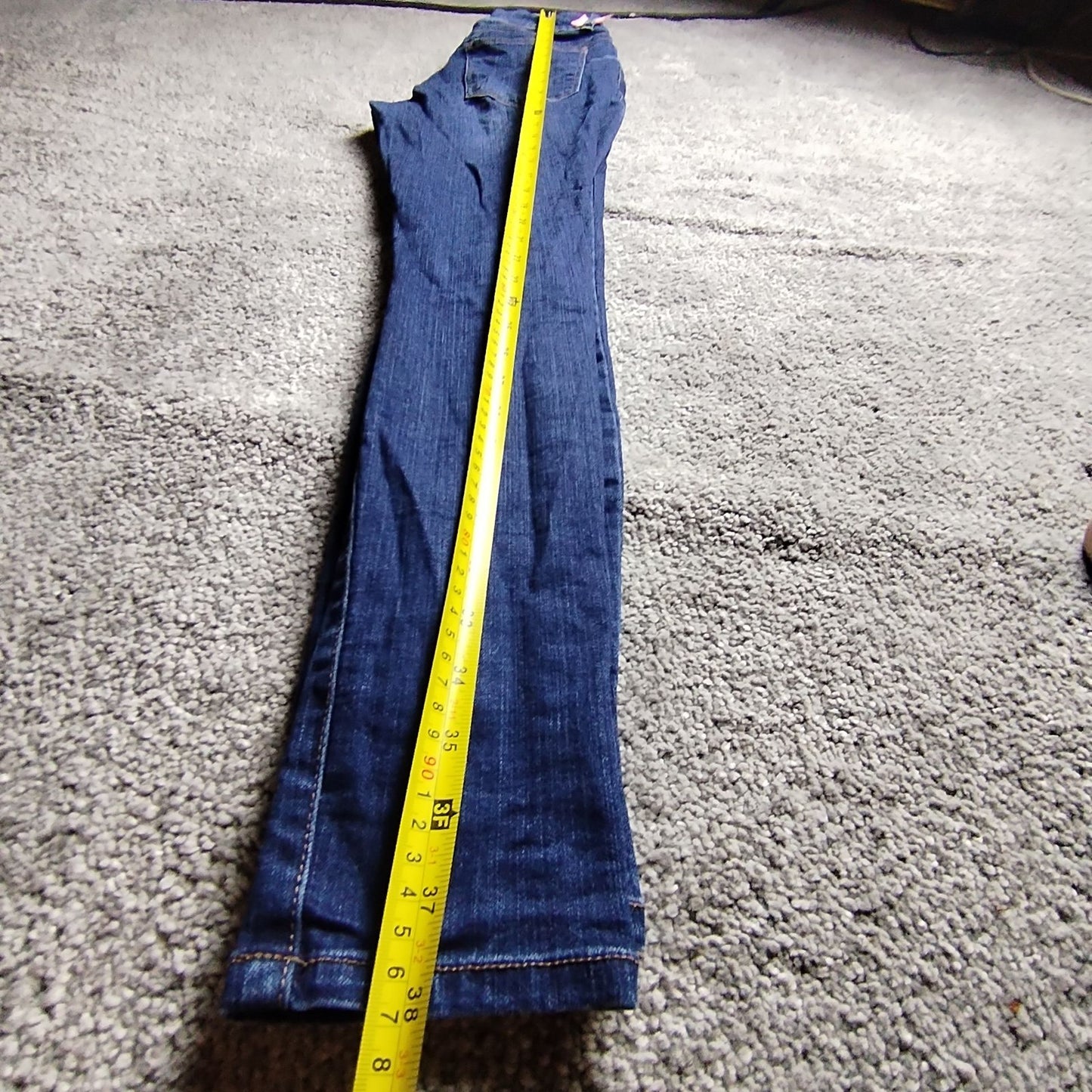 d.jeanS Jeans Womens 8 High Waist Stretch Skinny Dark Blue Denim Slim Trousers