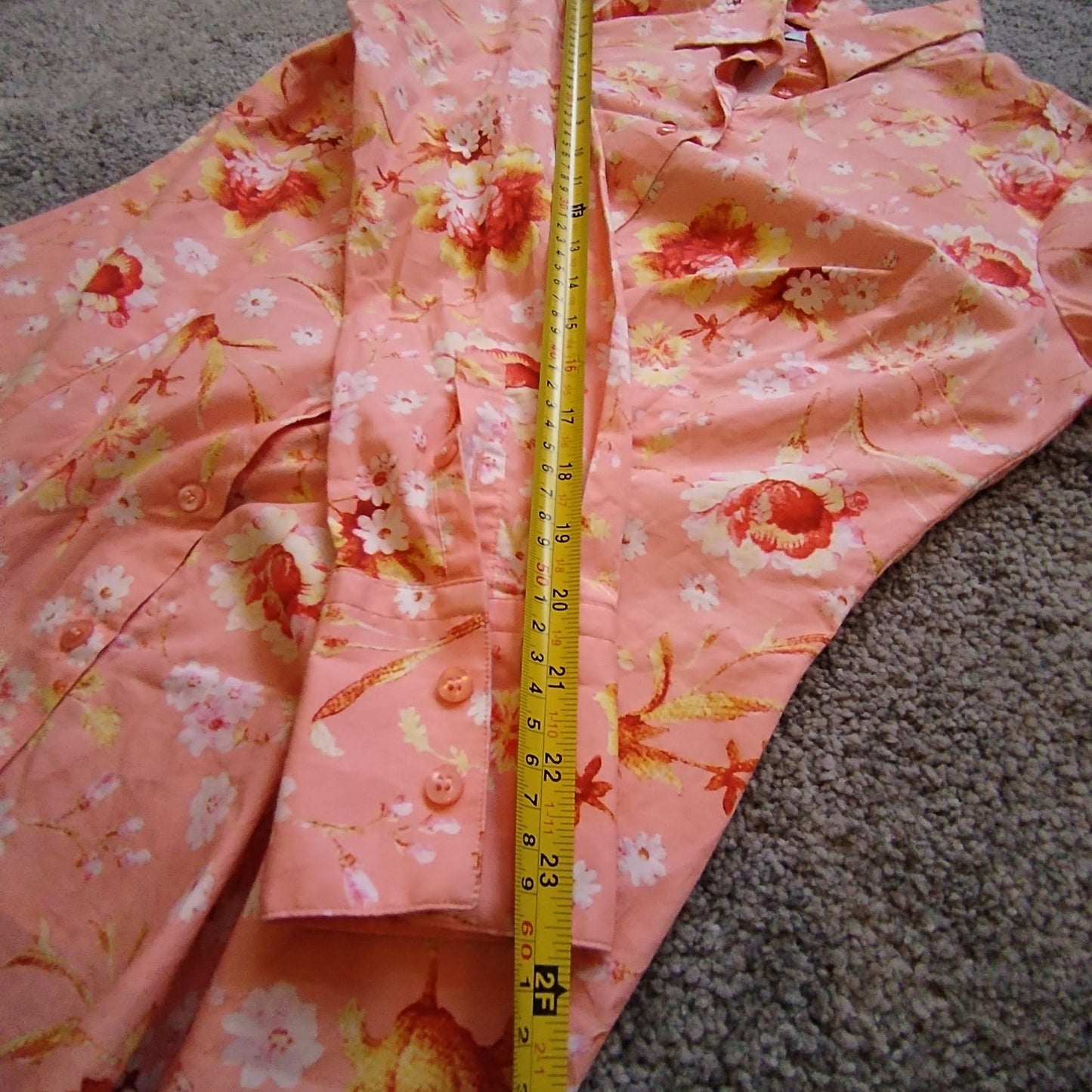 Hawes & Curtis Shirt Womens 12 Fitted Button-Up Long Sleeve Floral Pink Blouse