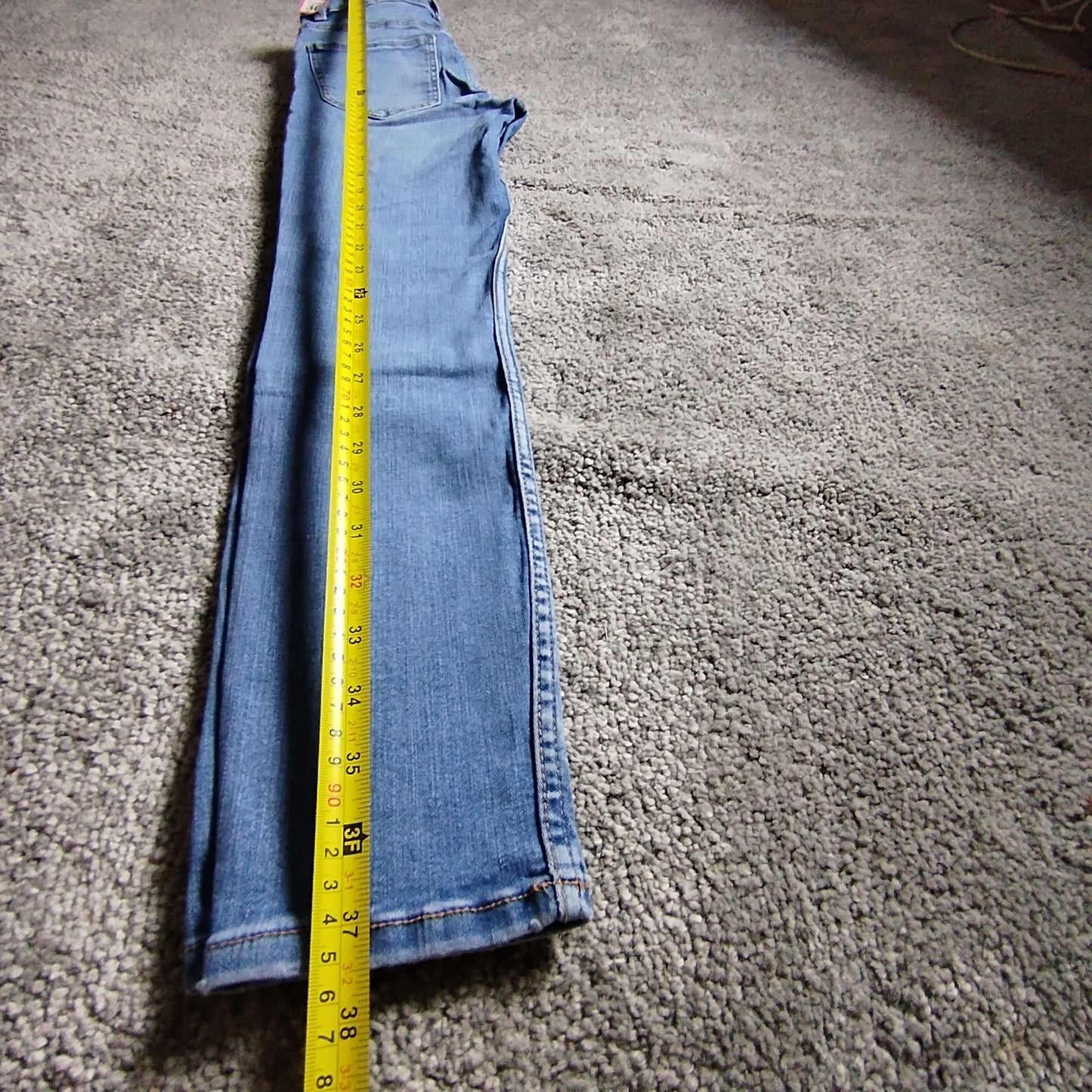 ZARA Jeans Womens UK 8 Light Blue High Waist Skinny Stretch Ankle Denim Slim