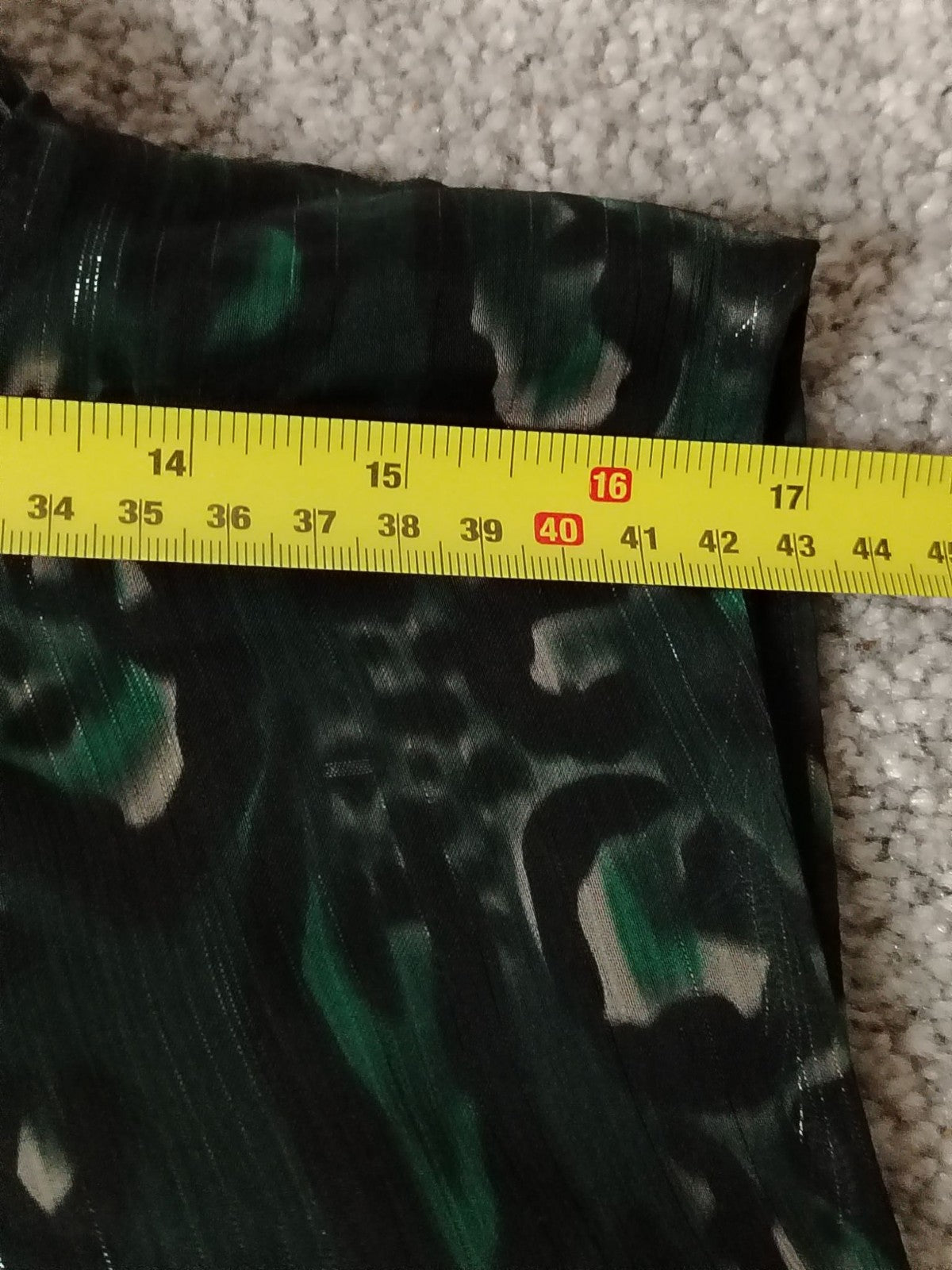 Yours London Blouse Womens UK 30-32 Green Sheer Cold Shoulder Smocked Sleeve