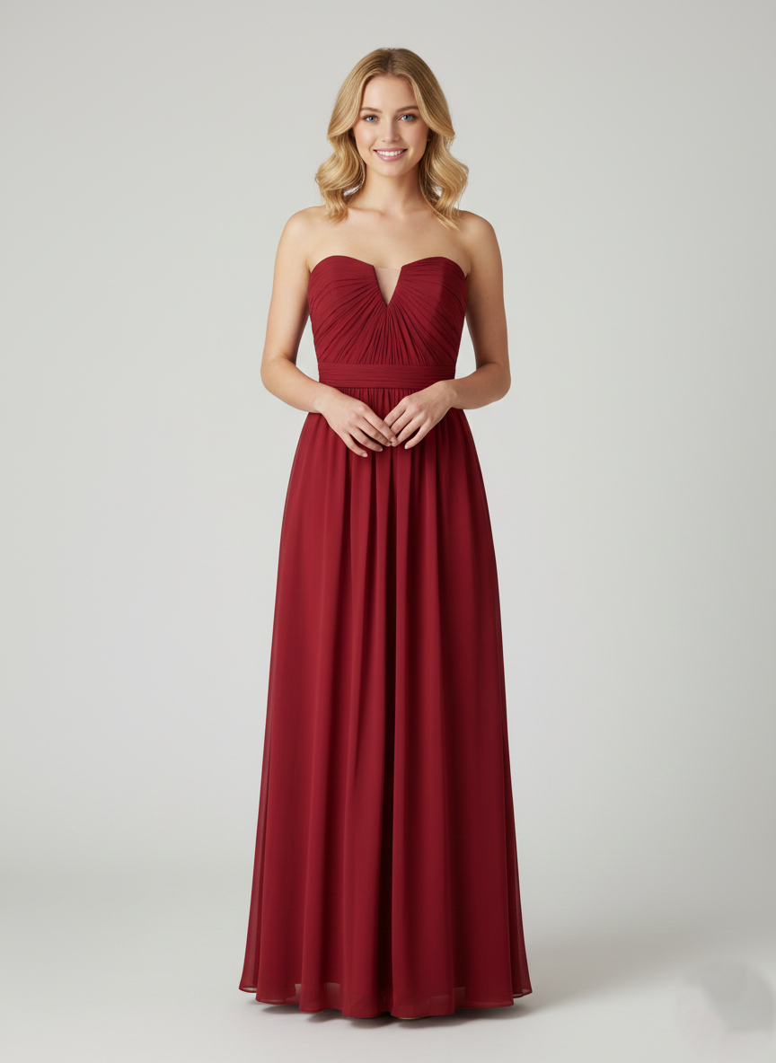 D'ZAGE Formal, Party Red Strapless Maxi Evening Prom Gown Size US 6 UK 8/10