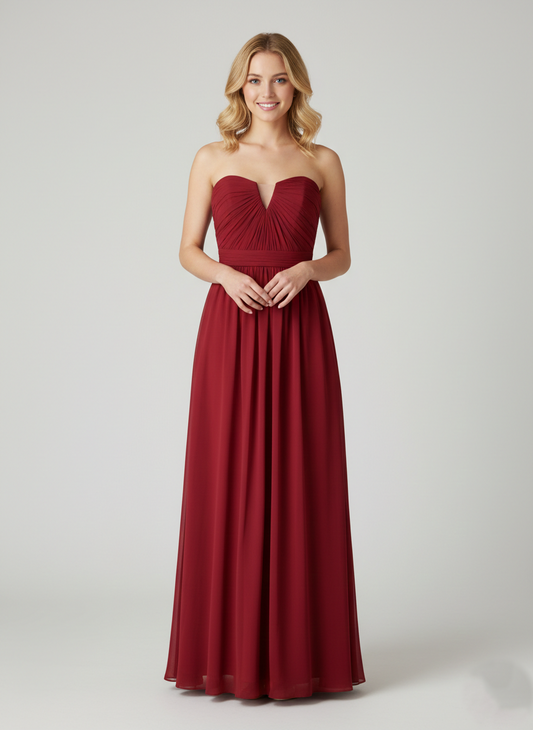 D'ZAGE Formal, Party Red Strapless Maxi Evening Prom Gown Size US 6 UK 8/10