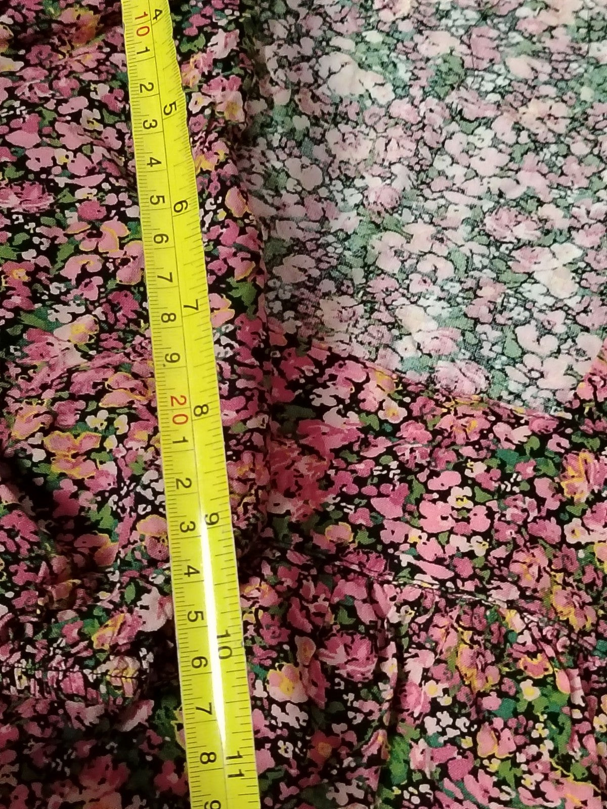 Papaya Dress Womens 18 Pink Floral Square Neck Puff Sleeve Tiered Ruffle Hem