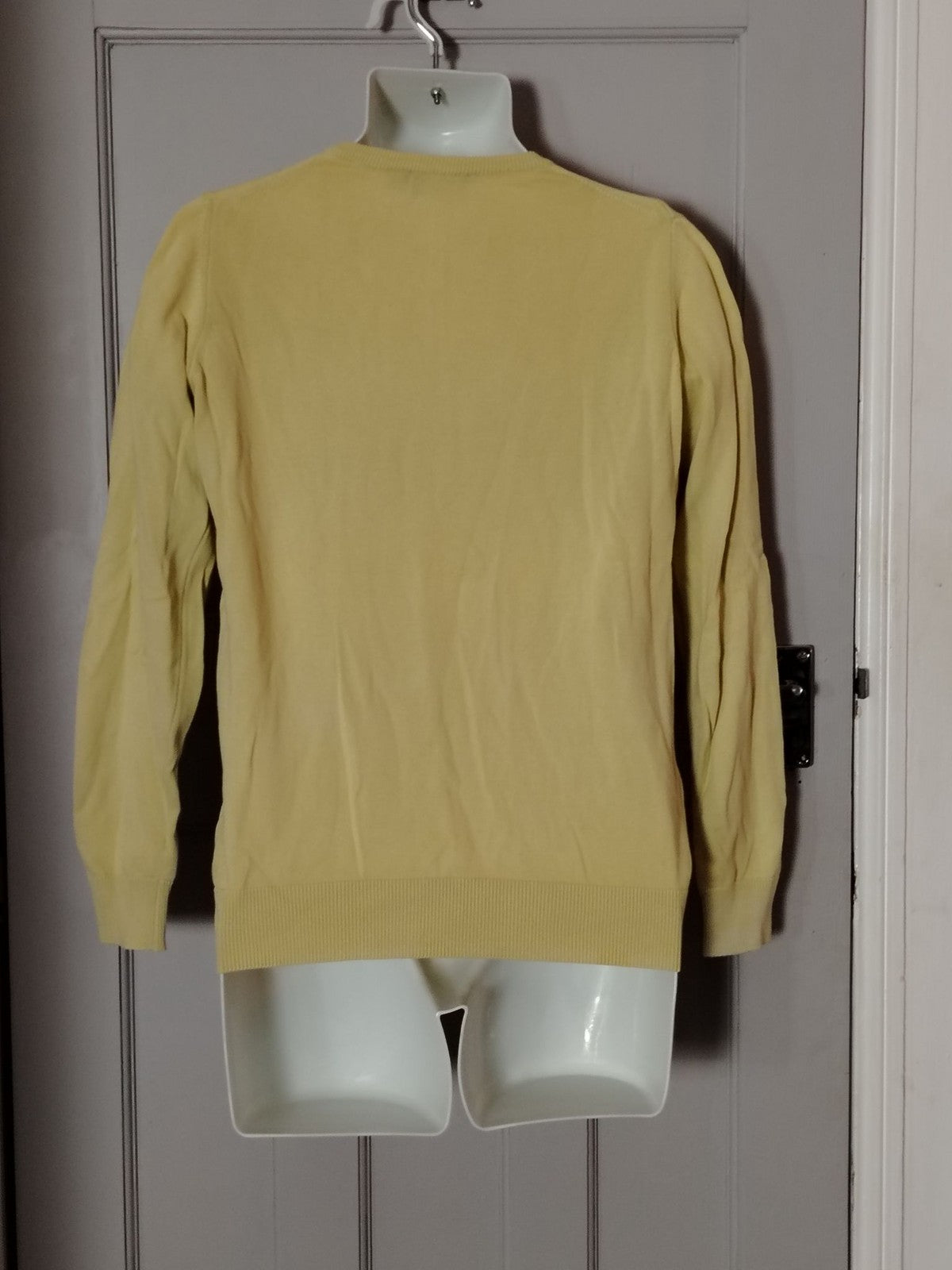 Polo Ralph Lauren Sweater Mens S Yellow Cotton Crewneck Long Sleeve Classic