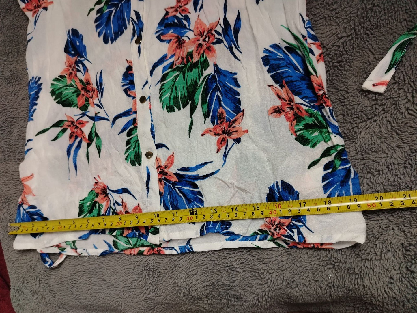 F&F Dress Womens UK 10 Floral Shirt Dress Sleeve Button Front Belted Viscose