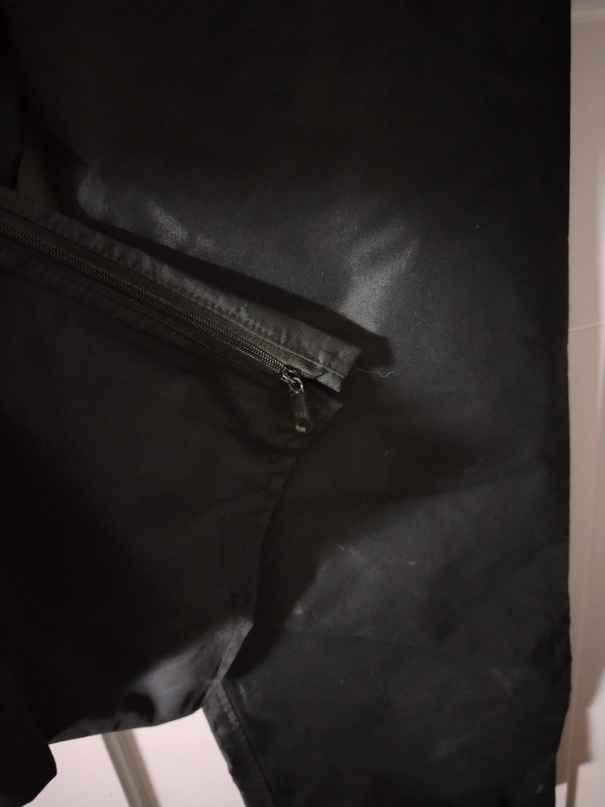 Mens Waterproof Over Trousers Black Size Large Elastic Waist Rain Pants Hiking F