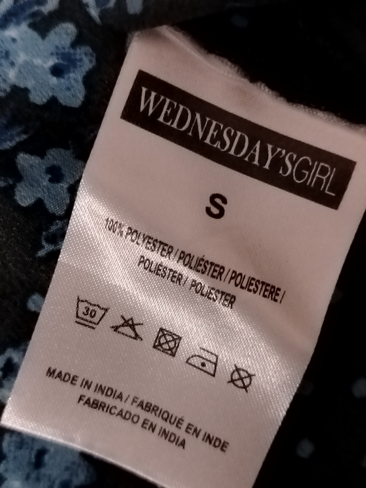 Wednesday's Girl Floral Co-ord Set Size S - Tie Front Bell Sleeve Top & Mini Ski