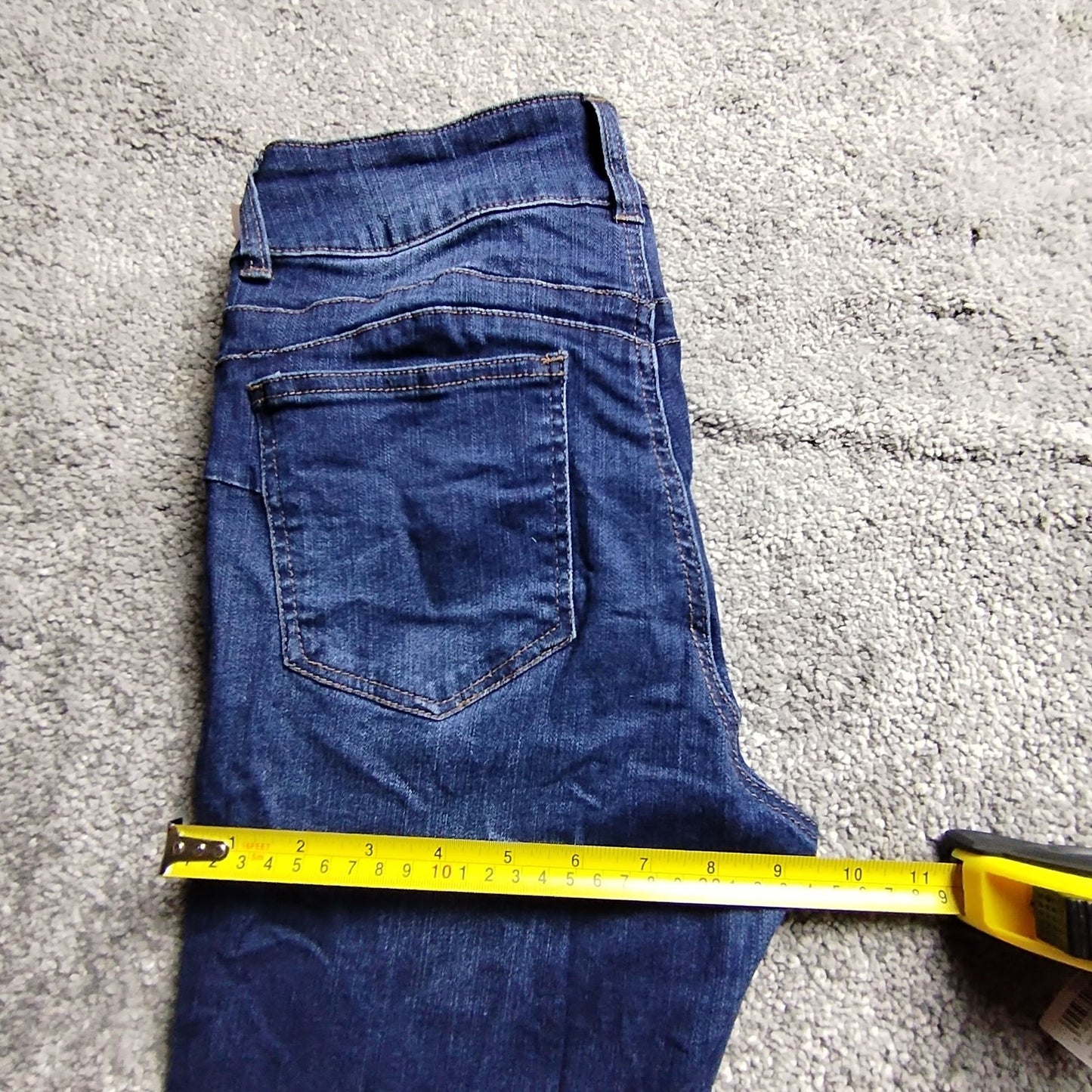 d.jeanS Jeans Womens 8 High Waist Stretch Skinny Dark Blue Denim Slim Trousers