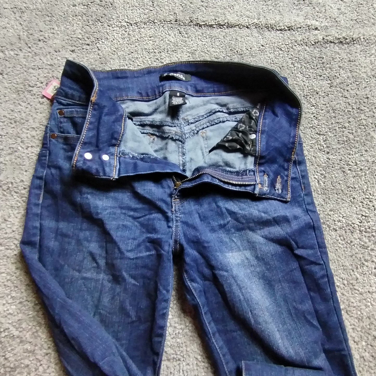 d.jeanS Jeans Womens 8 High Waist Stretch Skinny Dark Blue Denim Slim Trousers