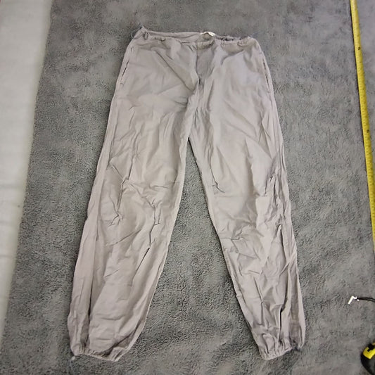 VINTAGE STR GORPCORE PARACHUTE JOGGERS L 36W 30L GREY FADED Y2K TRACK TROUSERS