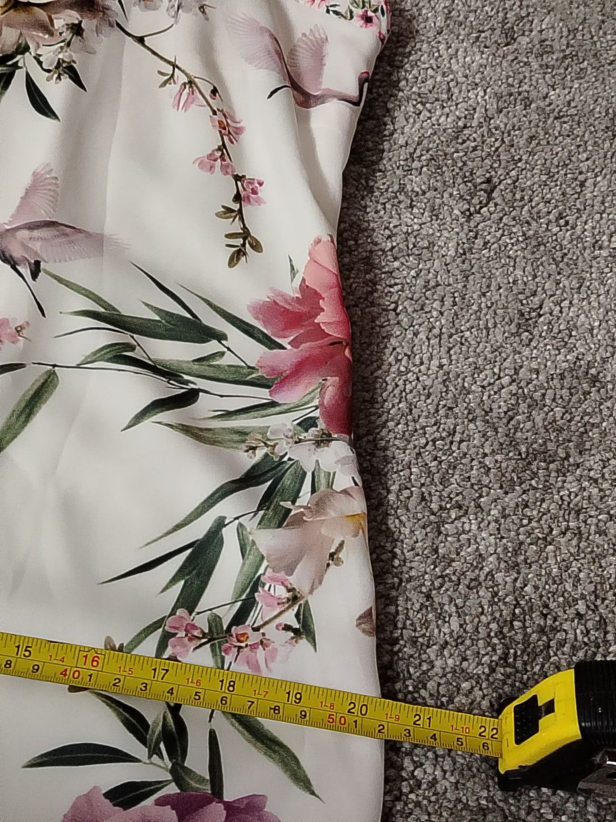 Wallis Dress Women's UK12 Floral Sheath Sleeveless White Pink Print Shift Summer