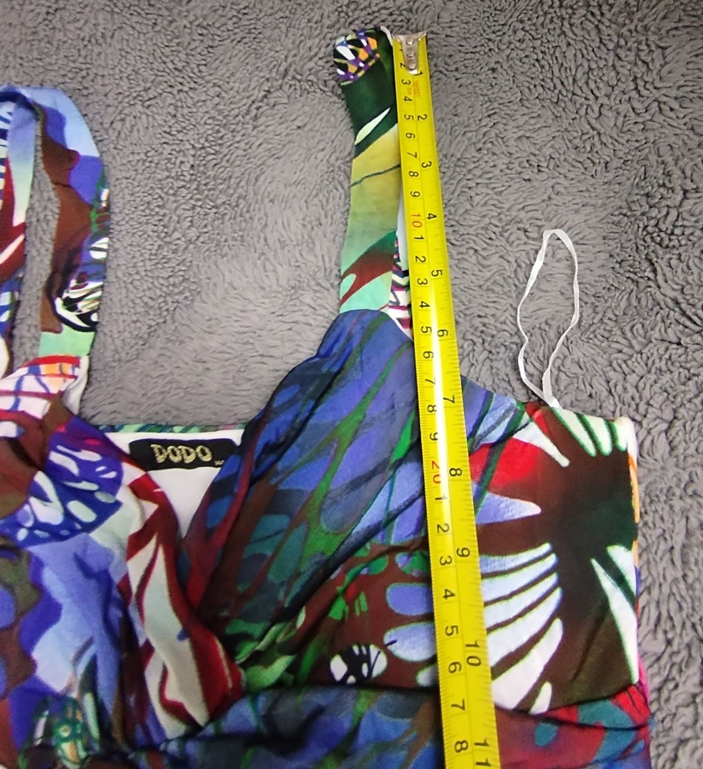 DODO Maxi Dress Womens 16 Butterfly Print Multicolour Spaghetti Strap Empire
