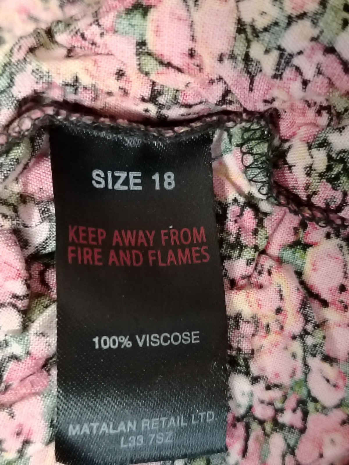 Papaya Dress Womens 18 Pink Floral Square Neck Puff Sleeve Tiered Ruffle Hem