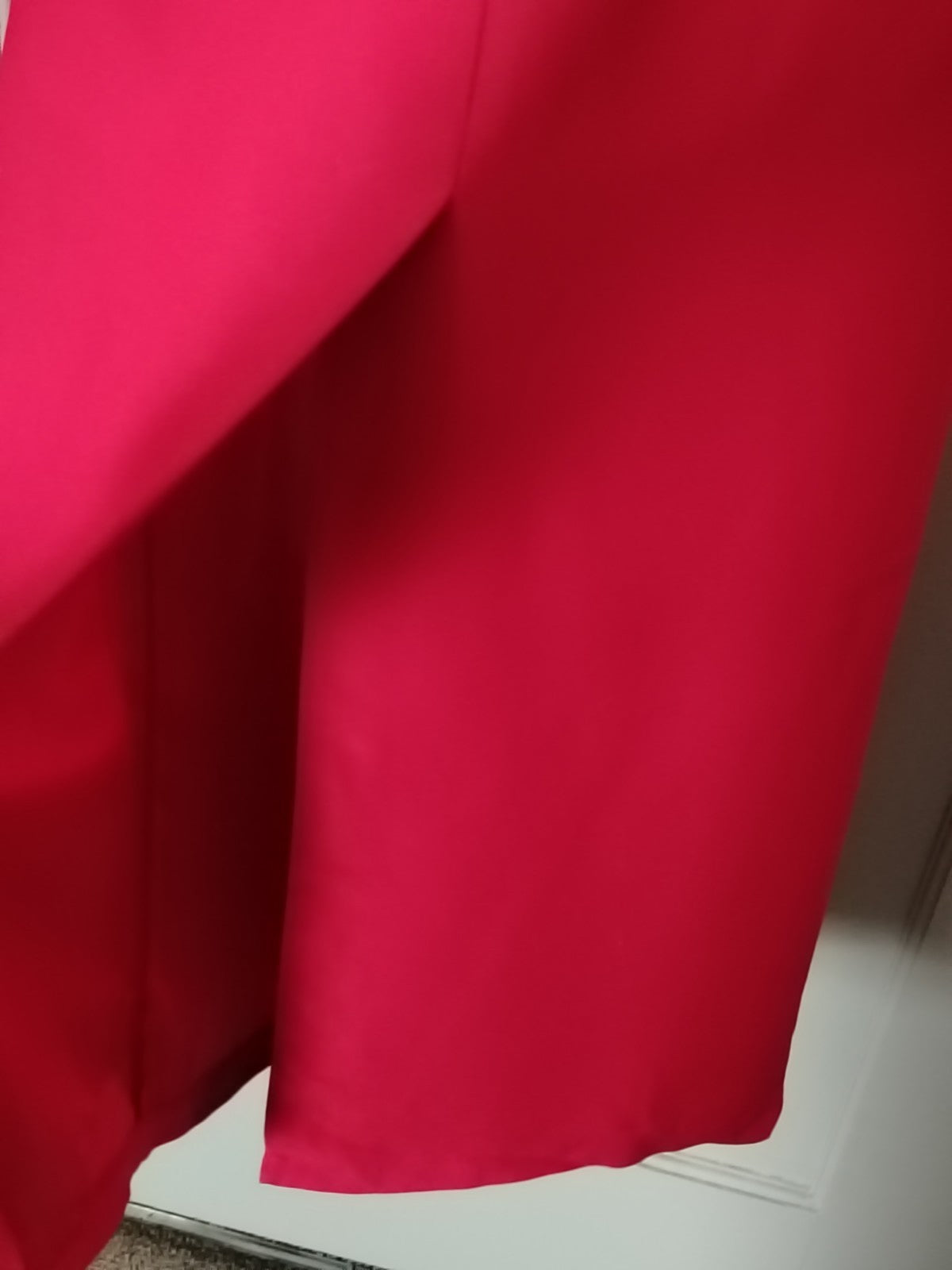 Tania Bryer Red Occasion Dress Pleated V-Neck Midi Est Size UK 10/12