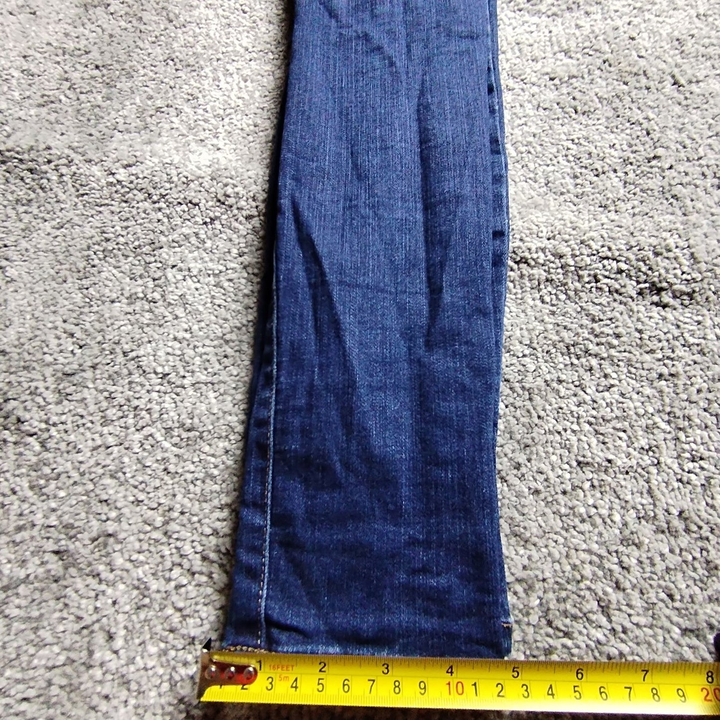 d.jeanS Jeans Womens 8 High Waist Stretch Skinny Dark Blue Denim Slim Trousers