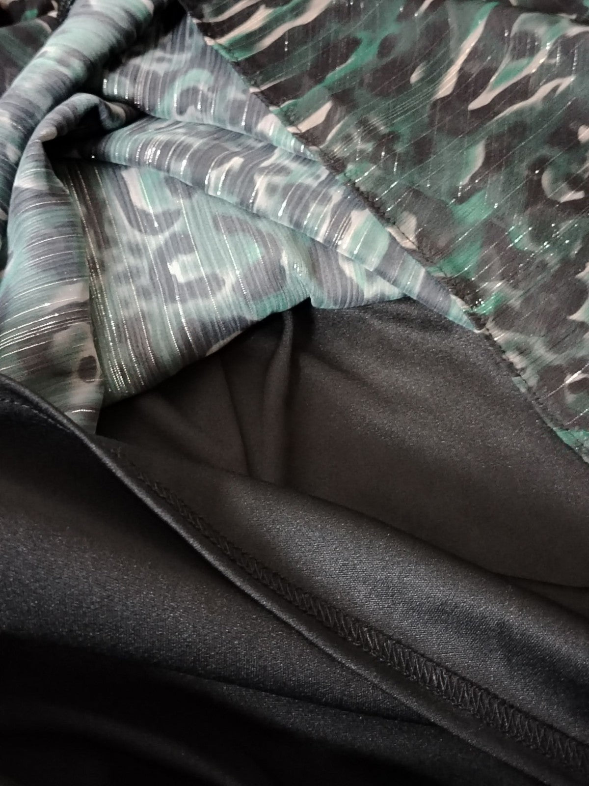 Yours London Blouse Womens UK 30-32 Green Sheer Cold Shoulder Smocked Sleeve