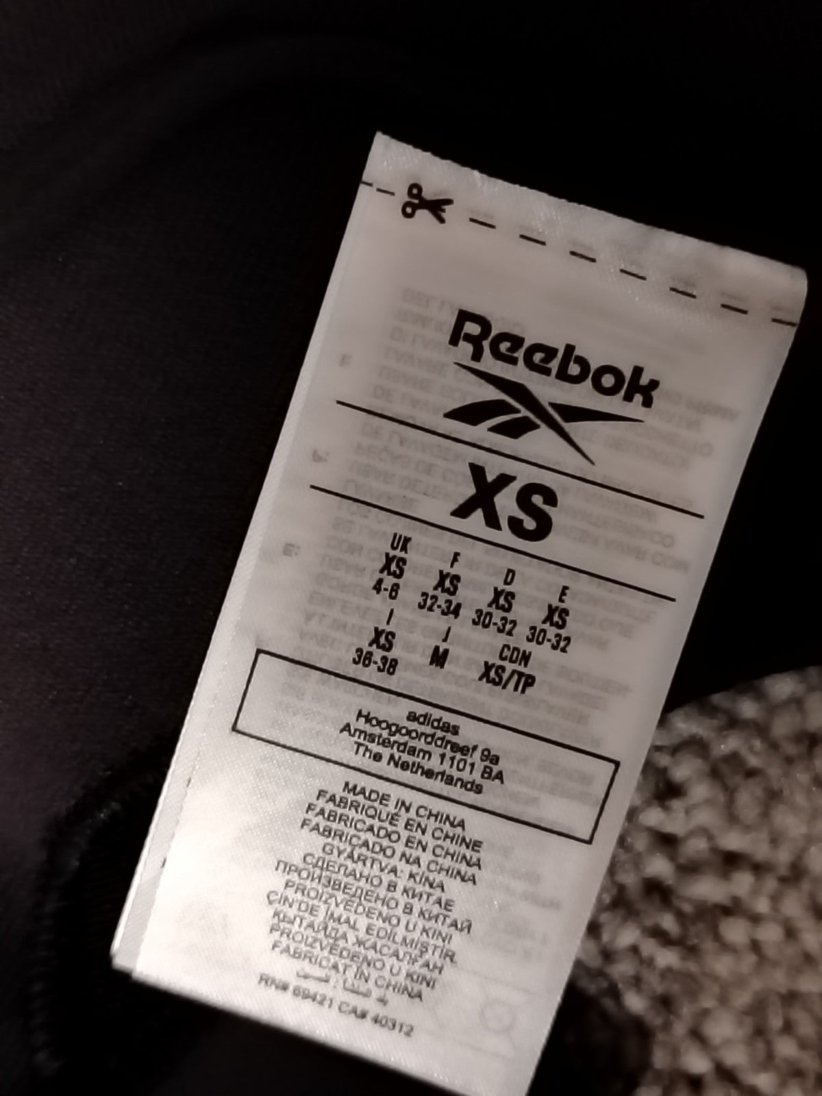 Reebok Women's Black Ribbed High Neck Sports Bra Crop Top Size XS (UK 4-6) BNWT