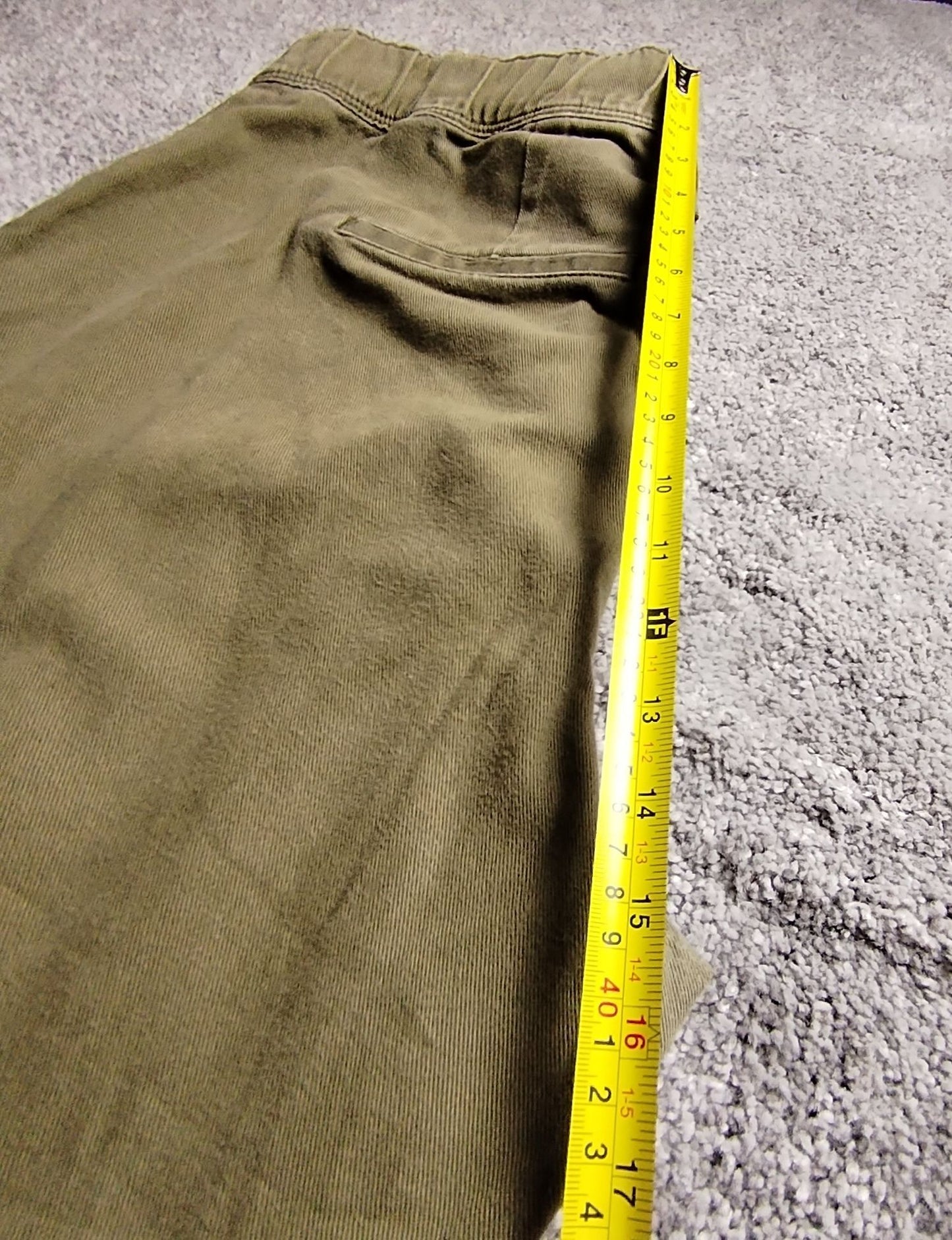 Pre-Loved Next Trousers Womens UK 16R Khaki Cargo Pocket Cotton Utility Casual Workwear
