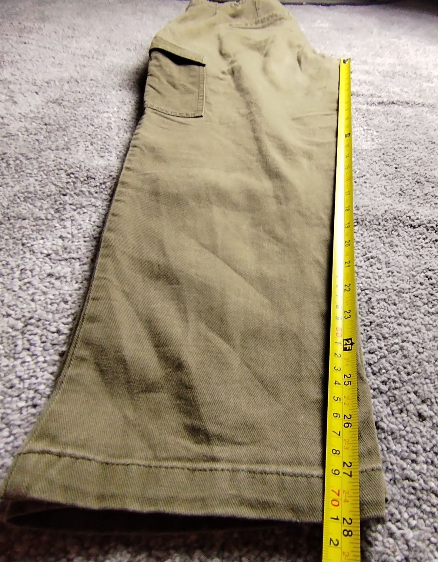Pre-Loved Next Trousers Womens UK 16R Khaki Cargo Pocket Cotton Utility Casual Workwear
